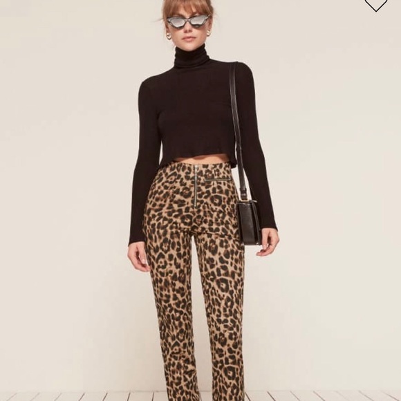 Reformation Pants - Reformation Braydon Leopard Print Pants Size 8